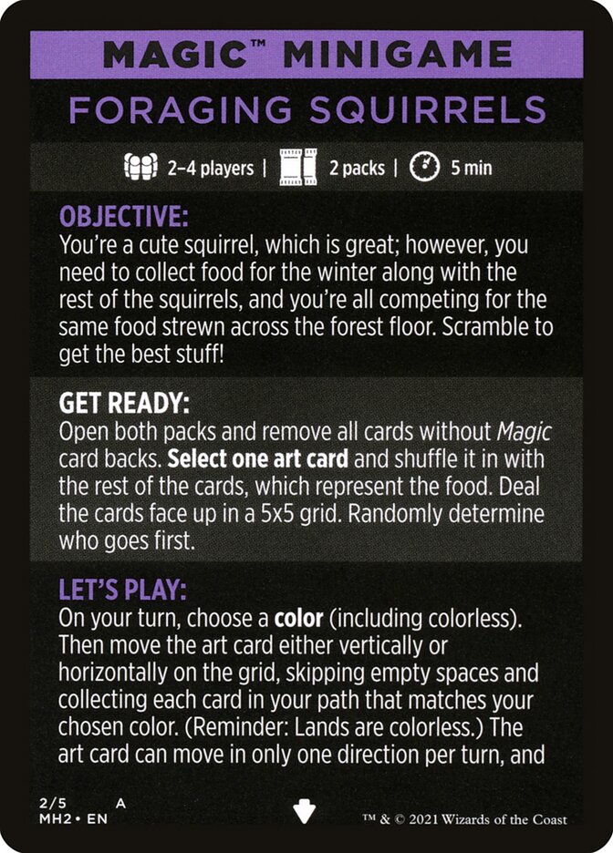 Foraging Squirrels (Magic Minigame) [Modern Horizons 2 Minigame] | The Gaming-Verse