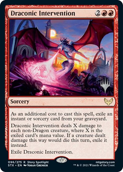 Draconic Intervention (Promo Pack) [Strixhaven: School of Mages Promos] | The Gaming-Verse