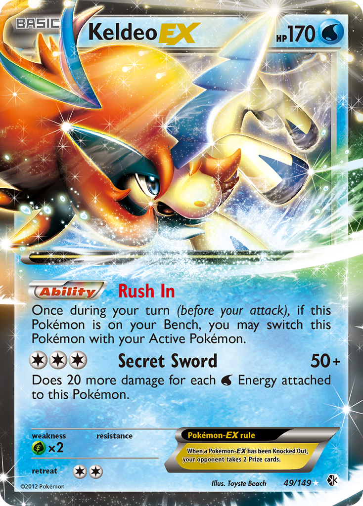 Keldeo EX (49/149) [Black & White: Boundaries Crossed] | The Gaming-Verse