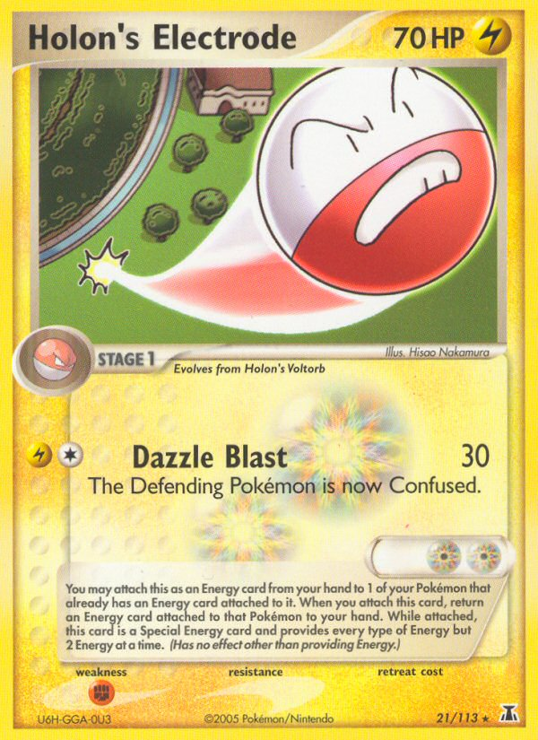 Holon's Electrode (21/113) [EX: Delta Species] | The Gaming-Verse