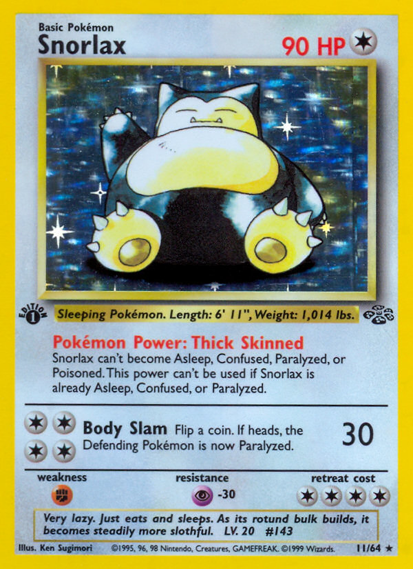 Snorlax (11/64) [Jungle 1st Edition] | The Gaming-Verse