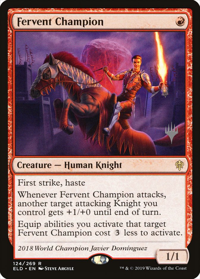 Fervent Champion (Promo Pack) [Throne of Eldraine Promos] | The Gaming-Verse