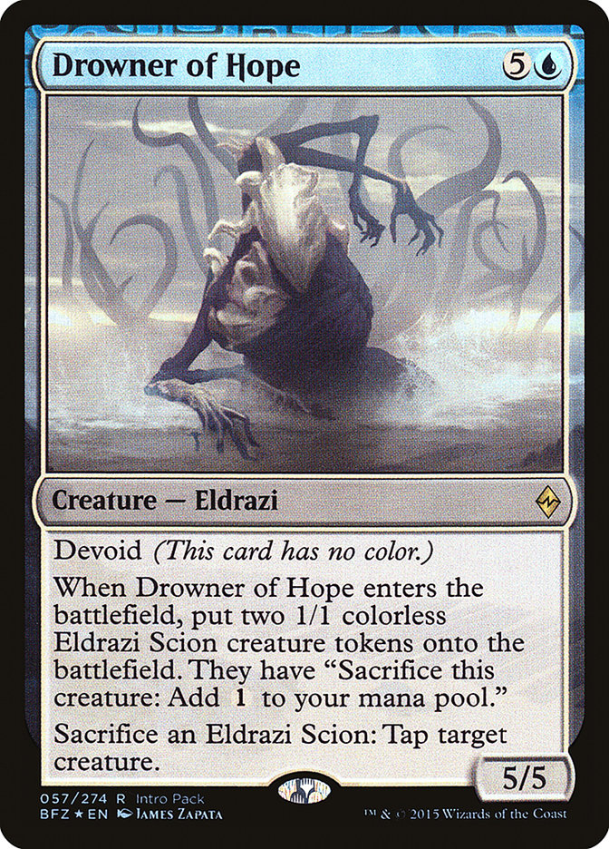 Drowner of Hope (Intro Pack) [Battle for Zendikar Promos] | The Gaming-Verse