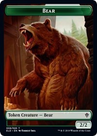 Bear // Food (16) Double-sided Token [Throne of Eldraine Tokens] | The Gaming-Verse