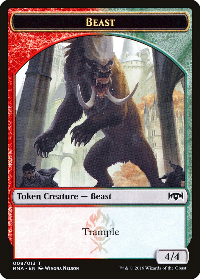 Beast [Ravnica Allegiance Tokens] | The Gaming-Verse