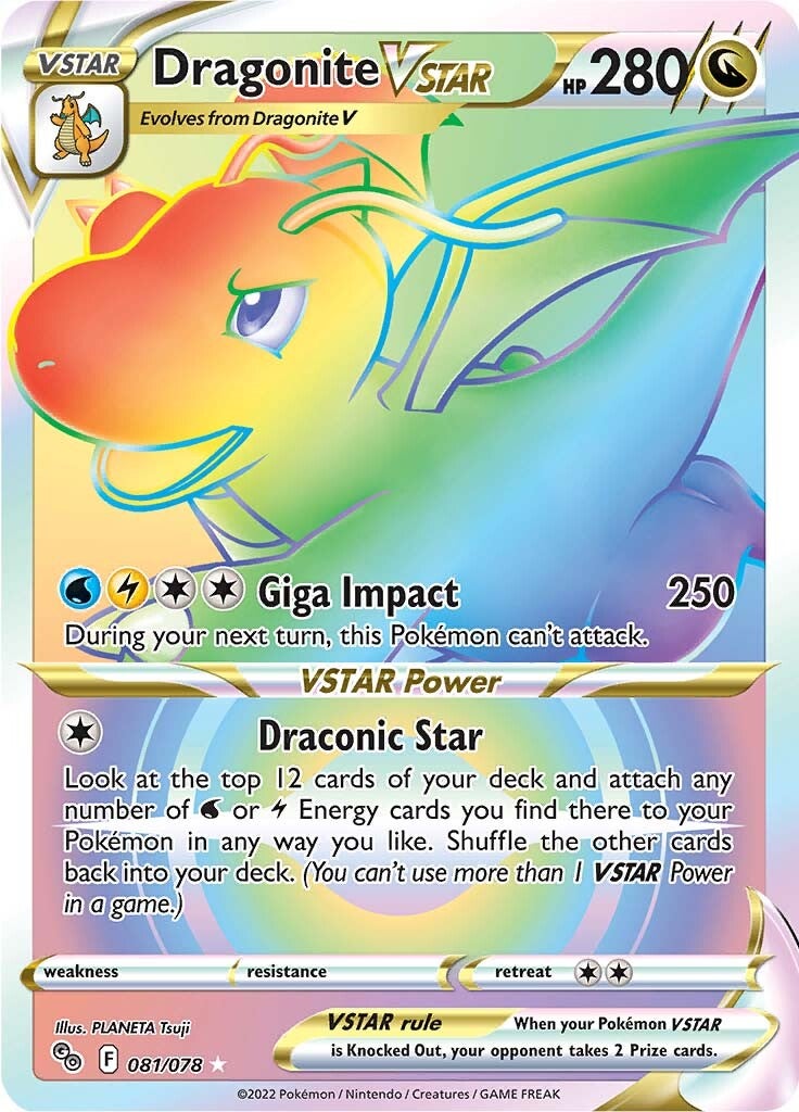 Dragonite VSTAR (081/078) [Pokémon GO] | The Gaming-Verse