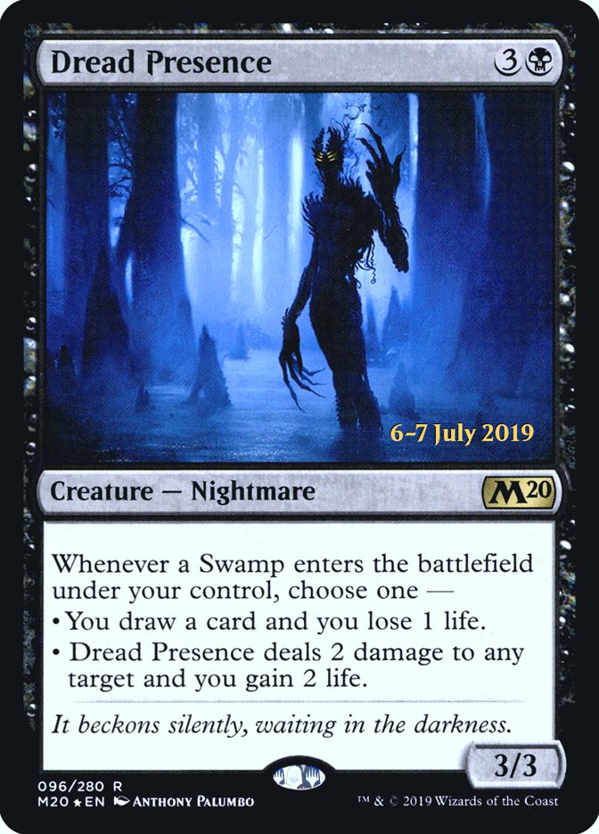 Dread Presence  [Core Set 2020 Prerelease Promos] | The Gaming-Verse