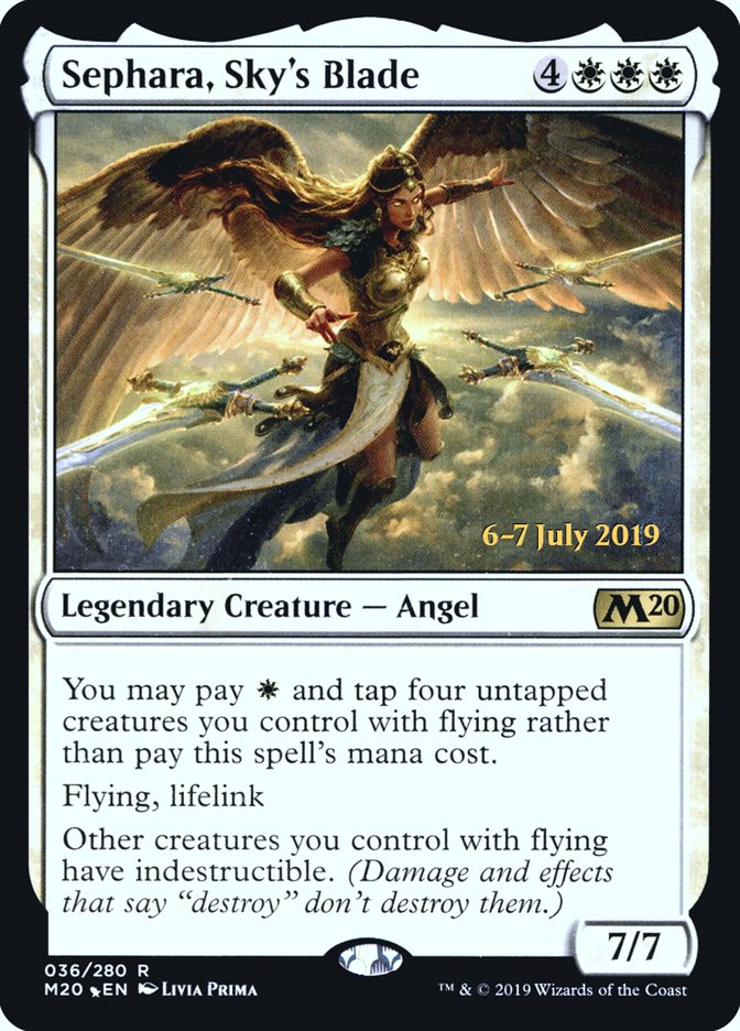 Sephara, Sky's Blade  [Core Set 2020 Prerelease Promos] | The Gaming-Verse