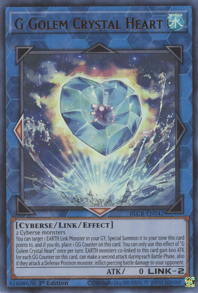 G Golem Crystal Heart [BLCR-EN042] Ultra Rare | The Gaming-Verse