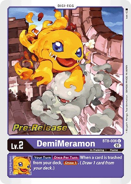 DemiMeramon [BT8-006] [New Awakening Pre-Release Cards] | The Gaming-Verse