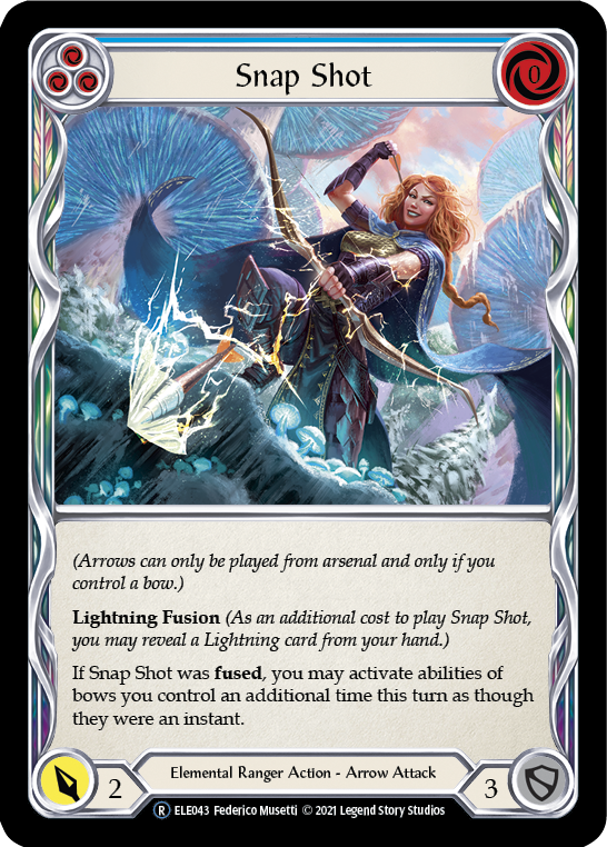 Snap Shot (Blue) [U-ELE043] Unlimited Rainbow Foil | The Gaming-Verse