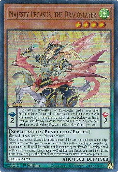 Majesty Pegasus, the Dracoslayer [DABL-EN023] Ultra Rare | The Gaming-Verse