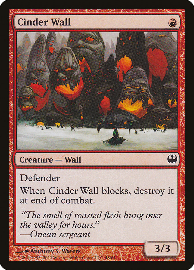 Cinder Wall [Duel Decks: Knights vs. Dragons] | The Gaming-Verse