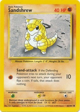 Sandshrew (62/102) [Base Set Unlimited] | The Gaming-Verse