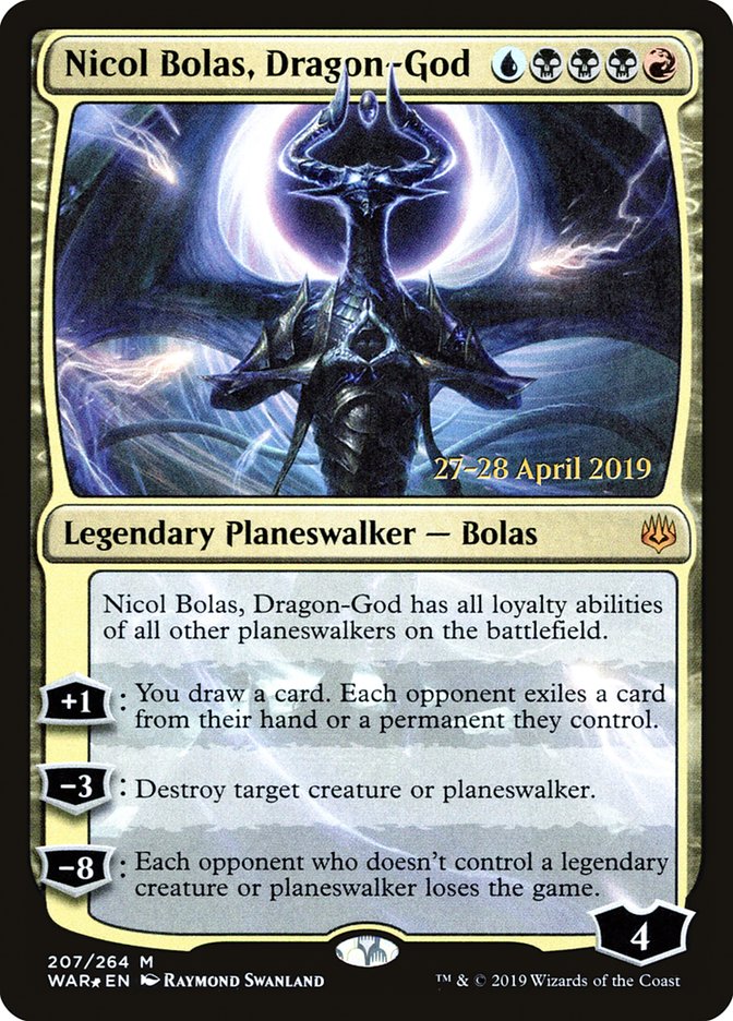 Nicol Bolas, Dragon-God  [War of the Spark Prerelease Promos] | The Gaming-Verse