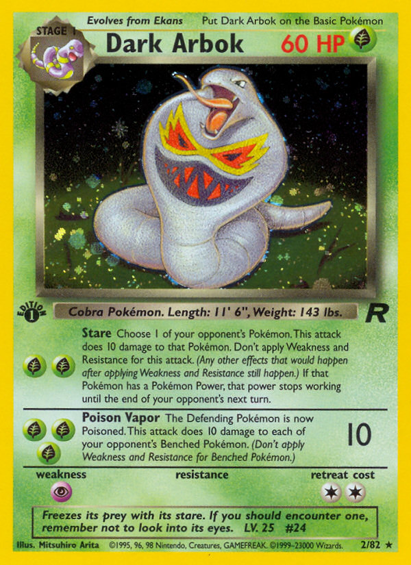 Dark Arbok (2/82) [Team Rocket 1st Edition] | The Gaming-Verse