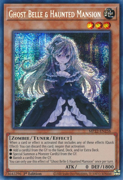 Ghost Belle & Haunted Mansion [MP22-EN258] Prismatic Secret Rare | The Gaming-Verse