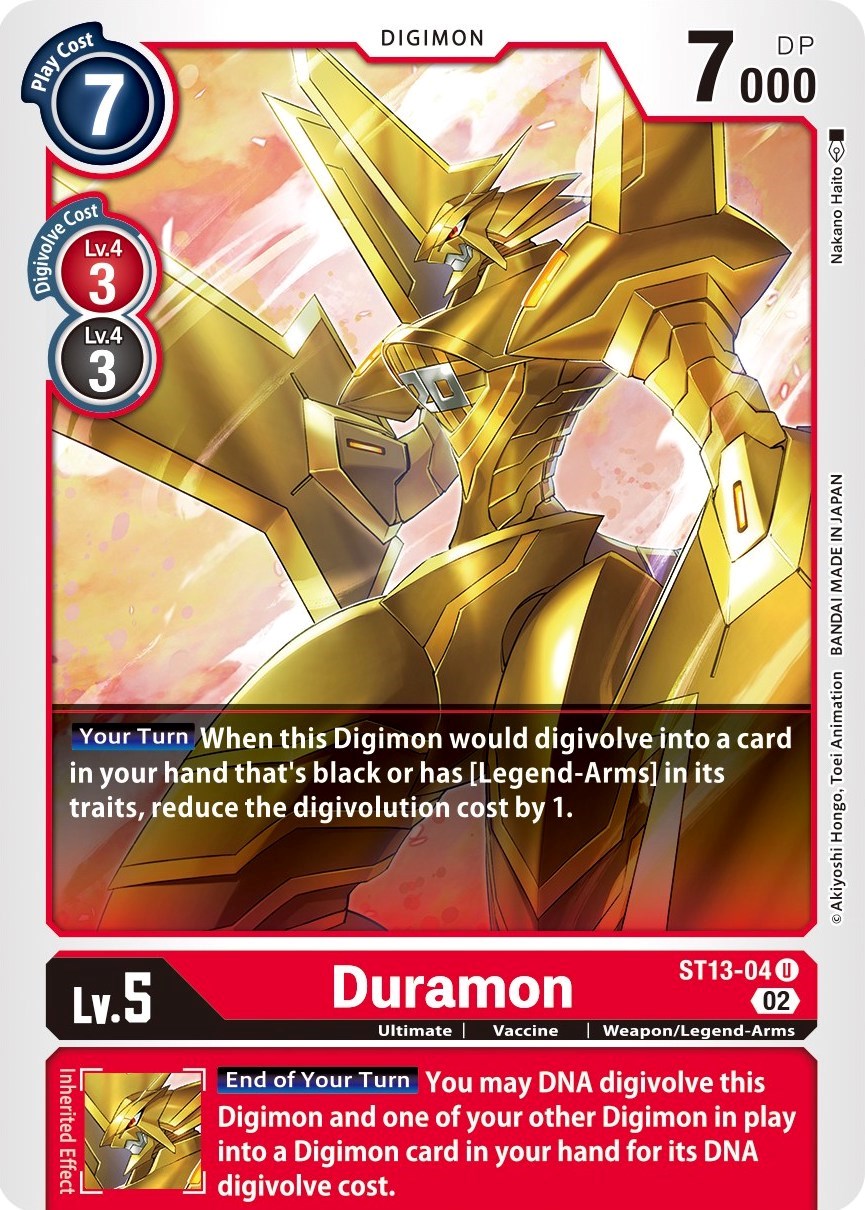 Duramon [ST13-04] [Starter Deck: Ragnaloardmon] | The Gaming-Verse