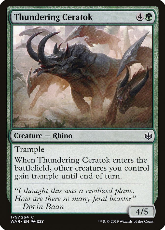 Thundering Ceratok [War of the Spark] | The Gaming-Verse