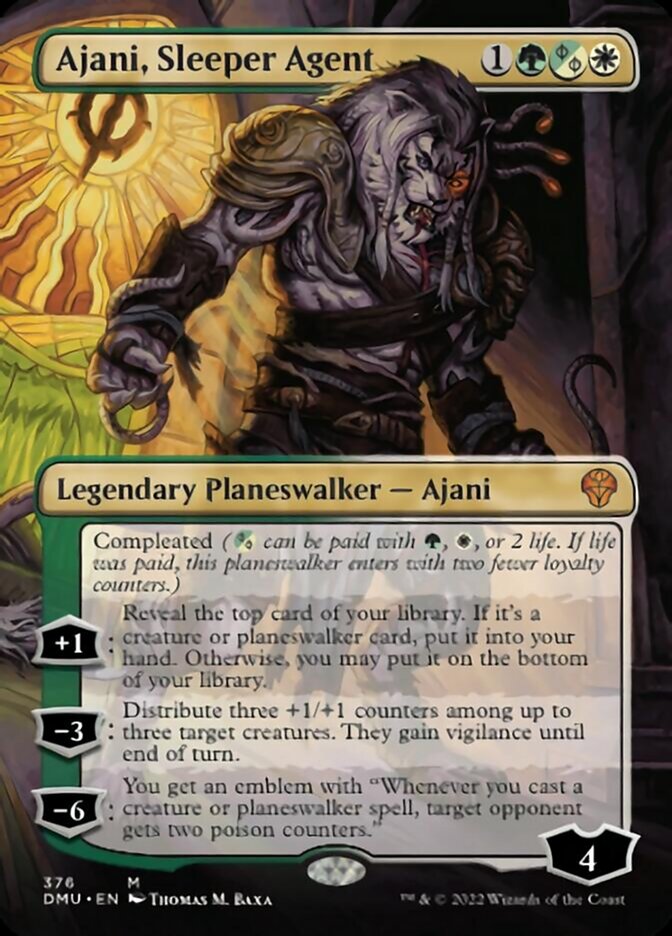 Ajani, Sleeper Agent (Borderless) (376) [Dominaria United] | The Gaming-Verse