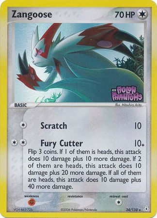 Zangoose (34/110) (Stamped) [EX: Holon Phantoms] | The Gaming-Verse