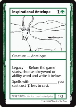 Inspirational Antelope (2021 Edition) [Mystery Booster Playtest Cards] | The Gaming-Verse