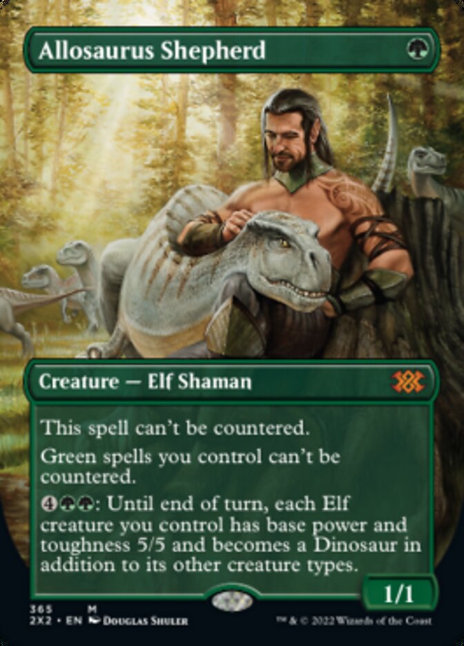 Allosaurus Shepherd (Borderless Alternate Art) [Double Masters 2022] | The Gaming-Verse