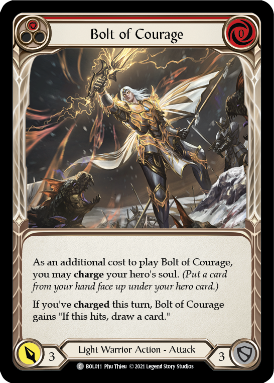 Bolt of Courage (Red) [BOL011] (Monarch Boltyn Blitz Deck) | The Gaming-Verse