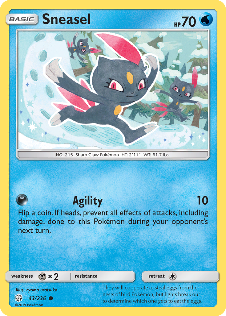 Sneasel (43/236) [Sun & Moon: Cosmic Eclipse] | The Gaming-Verse