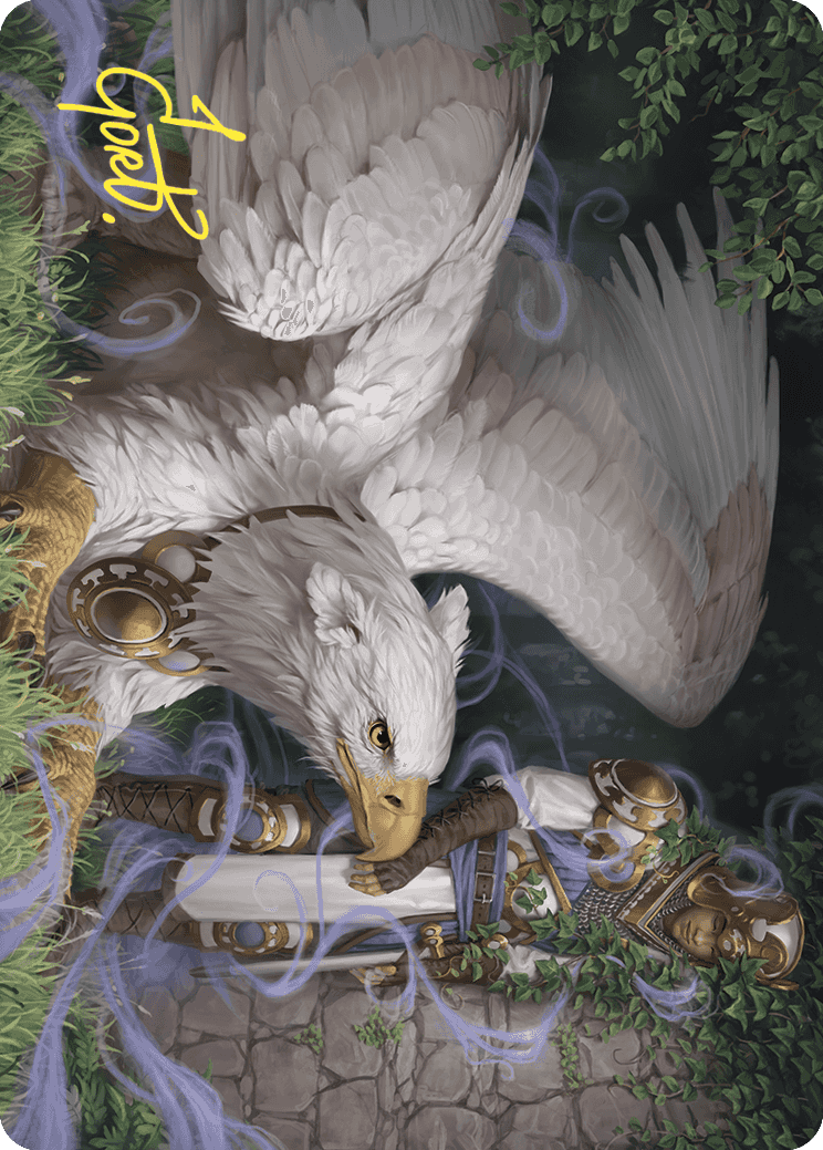 Dutiful Griffin Art Card (Gold-Stamped Signature) [Wilds of Eldraine Art Series] | The Gaming-Verse