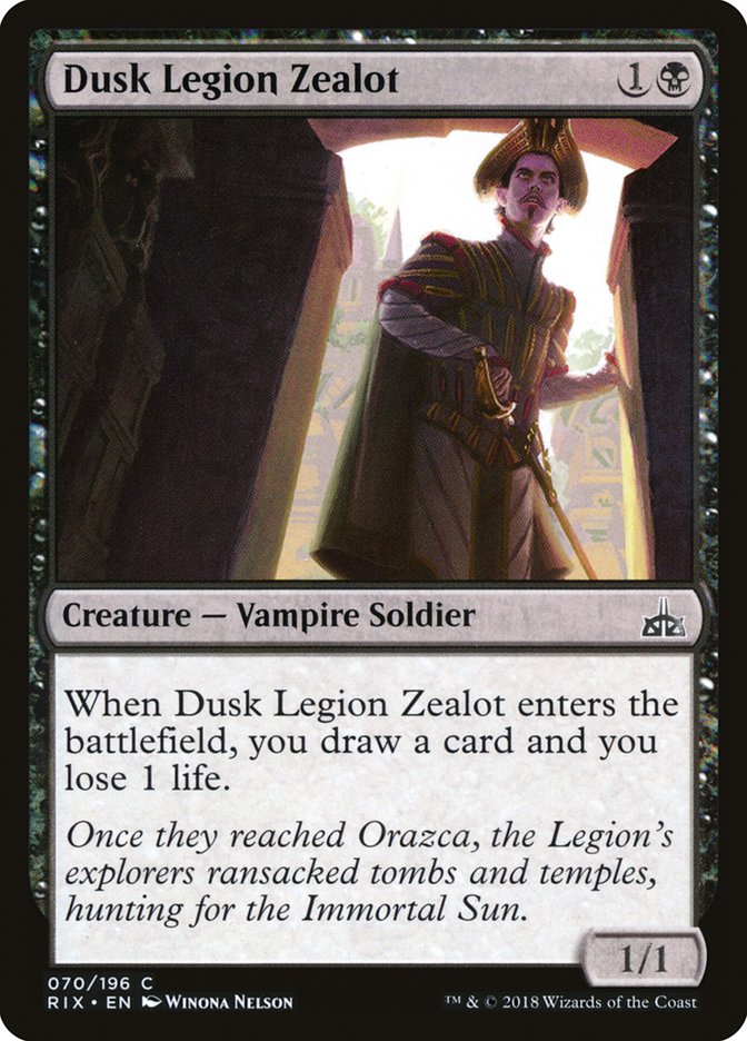 Dusk Legion Zealot [Rivals of Ixalan] | The Gaming-Verse