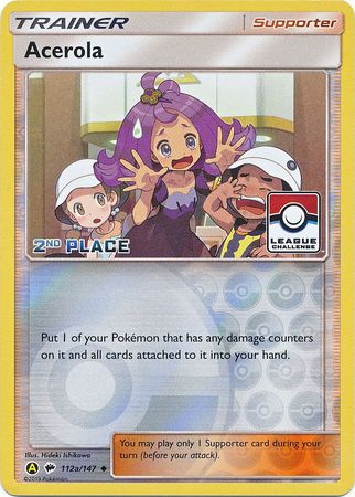 Acerola (112a/147) (League Promo 2nd Place) [Sun & Moon: Burning Shadows] | The Gaming-Verse