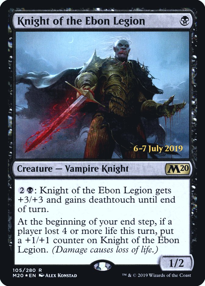 Knight of the Ebon Legion  [Core Set 2020 Prerelease Promos] | The Gaming-Verse