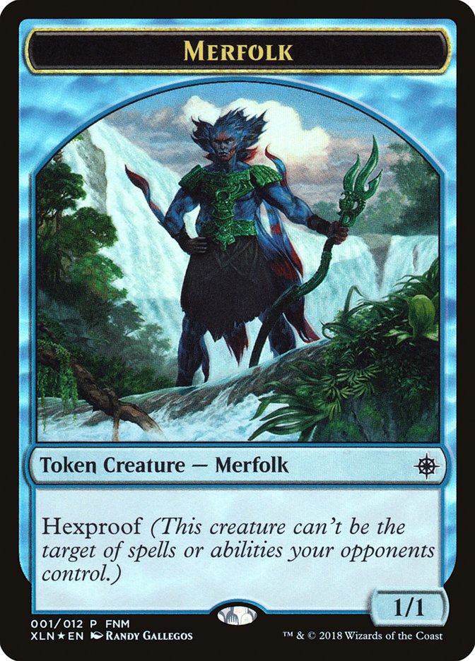 Merfolk // Treasure (001) Token [Friday Night Magic 2018] | The Gaming-Verse