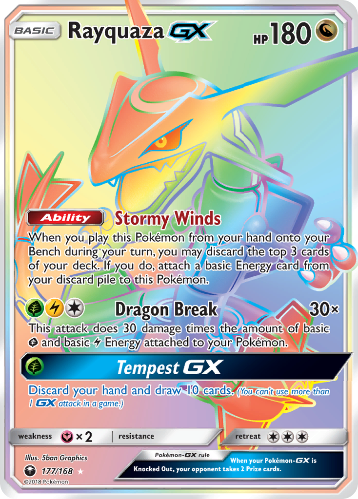 Rayquaza GX (177/168) [Sun & Moon: Celestial Storm] | The Gaming-Verse