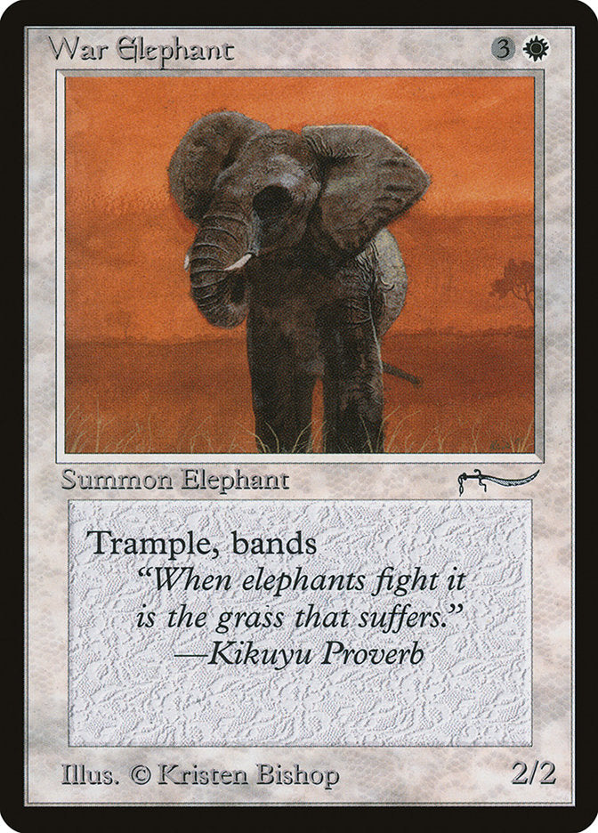 War Elephant (Dark Mana Cost) [Arabian Nights] | The Gaming-Verse