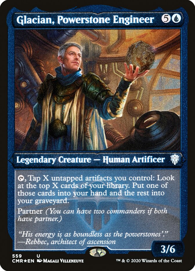 Glacian, Powerstone Engineer [Commander Legends Etched] | The Gaming-Verse