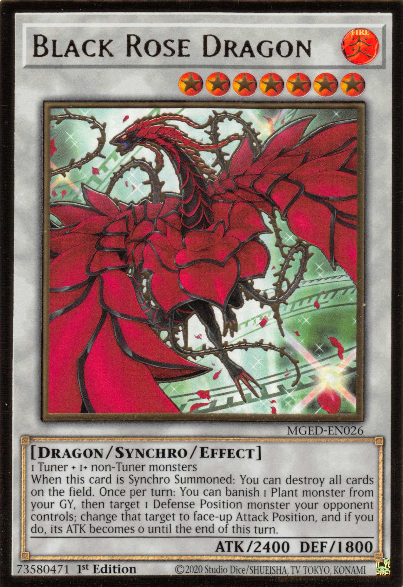 Black Rose Dragon (Alternate Art) [MGED-EN026] Gold Rare | The Gaming-Verse