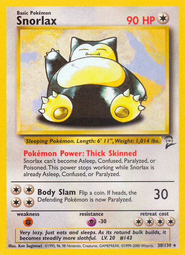 Snorlax (30/130) [Base Set 2] | The Gaming-Verse