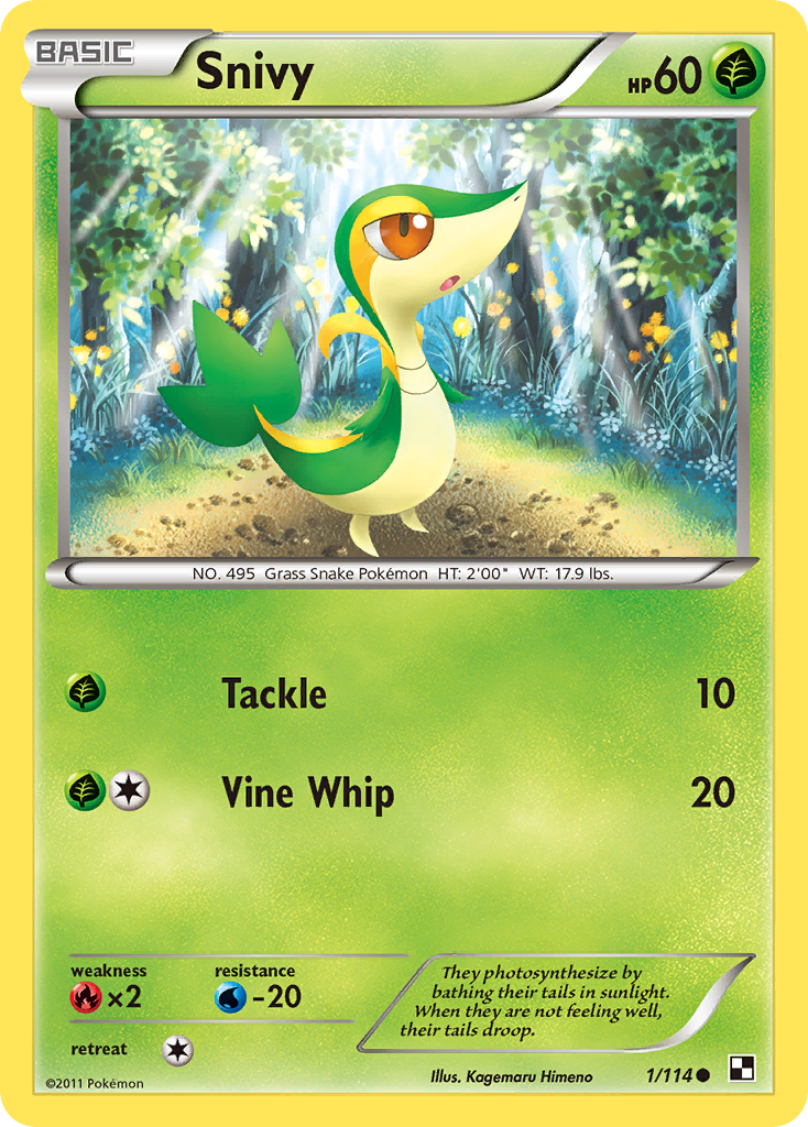 Snivy (1/114) (Cosmos Holo) [Black & White: Base Set] | The Gaming-Verse