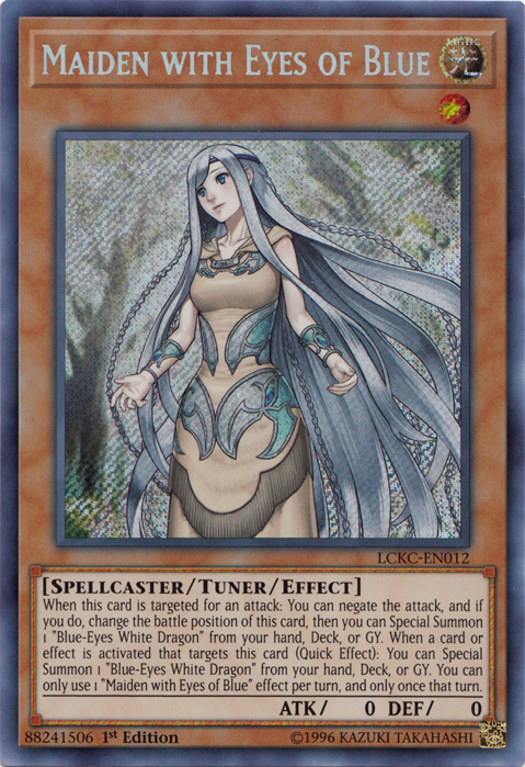 Maiden with Eyes of Blue [LCKC-EN012] Secret Rare | The Gaming-Verse