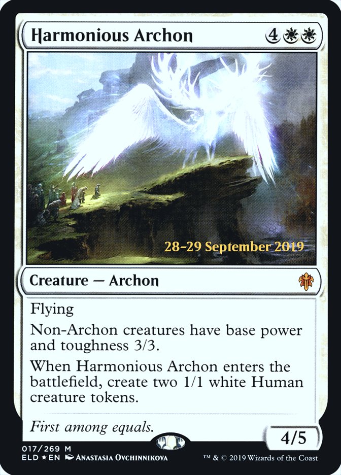 Harmonious Archon  [Throne of Eldraine Prerelease Promos] | The Gaming-Verse