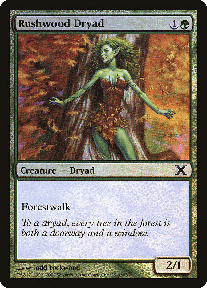 Rushwood Dryad (Premium Foil) [Tenth Edition] | The Gaming-Verse