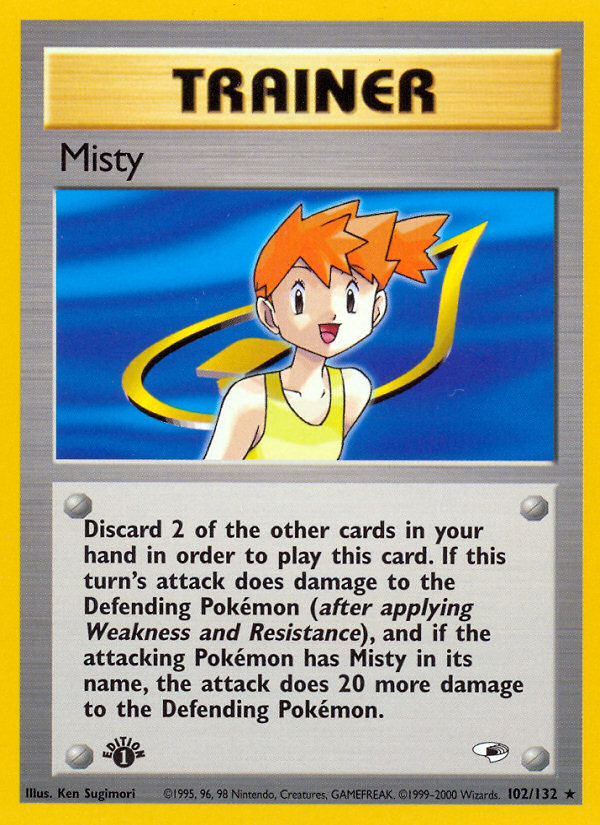 Misty (102/132) [Gym Heroes 1st Edition] | The Gaming-Verse