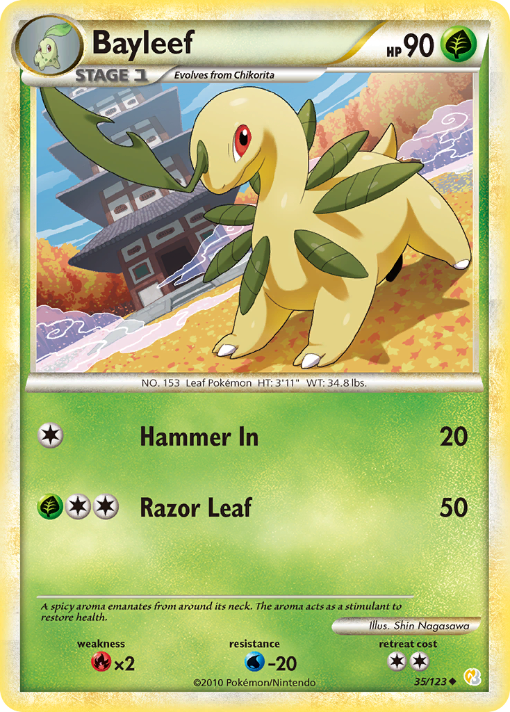 Bayleef (35/123) [HeartGold & SoulSilver: Base Set] | The Gaming-Verse