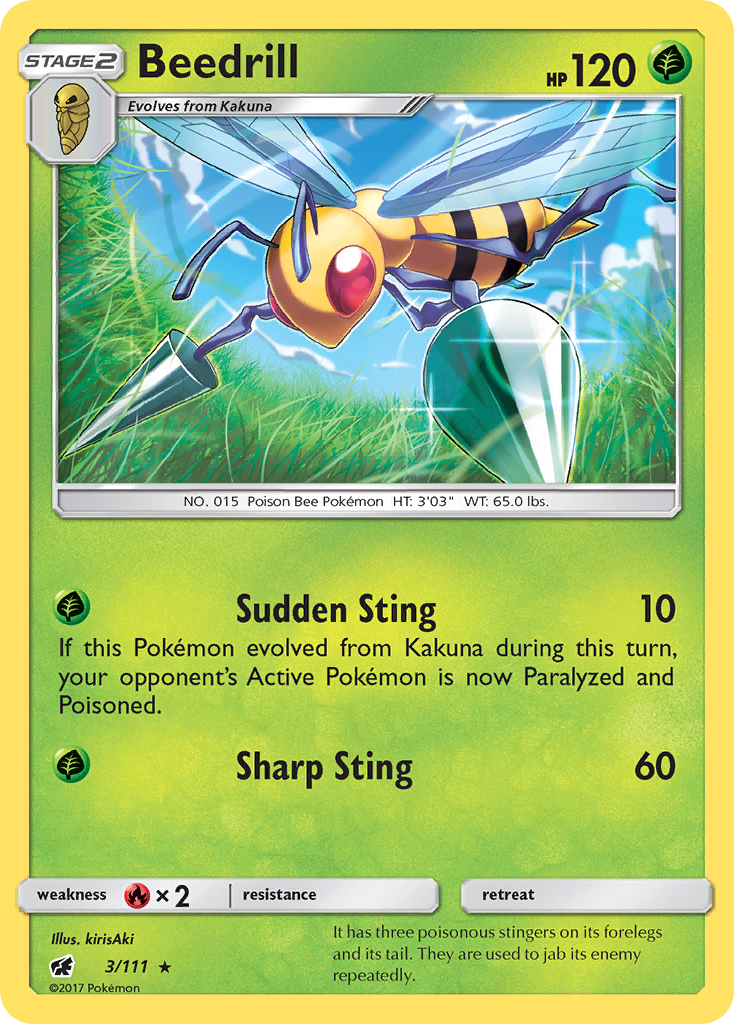 Beedrill (3/111) [Sun & Moon: Crimson Invasion] | The Gaming-Verse