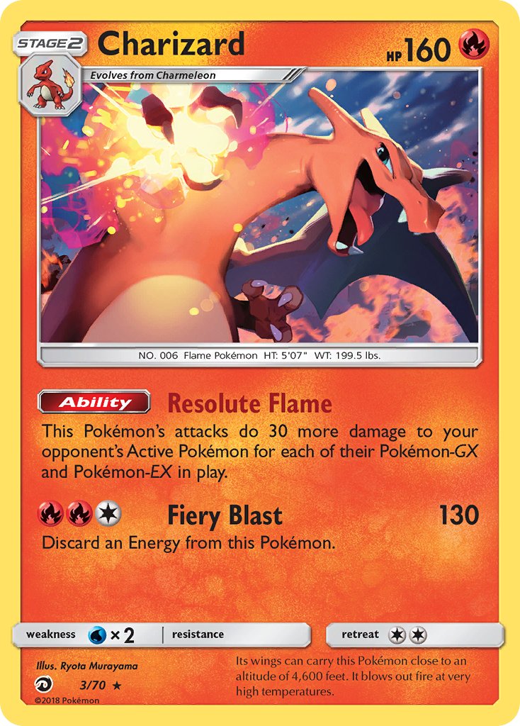 Charizard (3/70) (Let's Play, Eevee) (Theme Deck Exclusive) [Sun & Moon: Dragon Majesty] | The Gaming-Verse