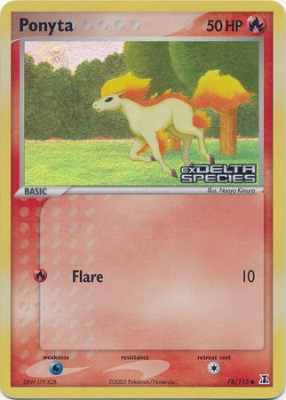 Ponyta (78/113) (Stamped) [EX: Delta Species] | The Gaming-Verse