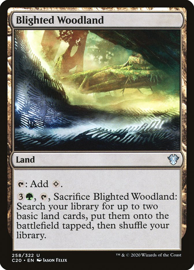 Blighted Woodland [Commander 2020] | The Gaming-Verse