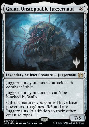 Graaz, Unstoppable Juggernaut (Promo Pack) [Phyrexia: All Will Be One Promos] | The Gaming-Verse